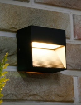 LED 2391 외부사각 계단 벽등 (다크그레이)