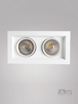 [LED 20/30W]골 COB 2구 매입등(다운라이트)(타공 130x260)