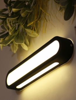 LED 스모키 라운드 벽등 6W (블랙/화이트)